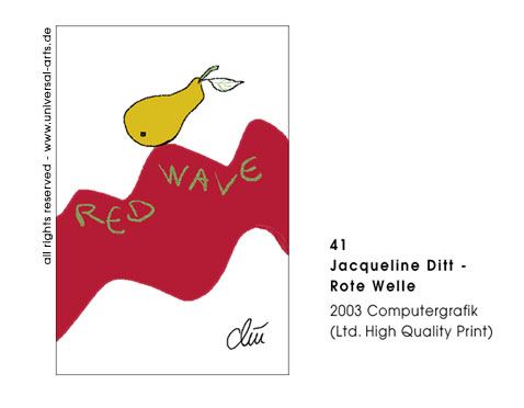 Jacqueline Ditt - Rote Welle (Red Wave)