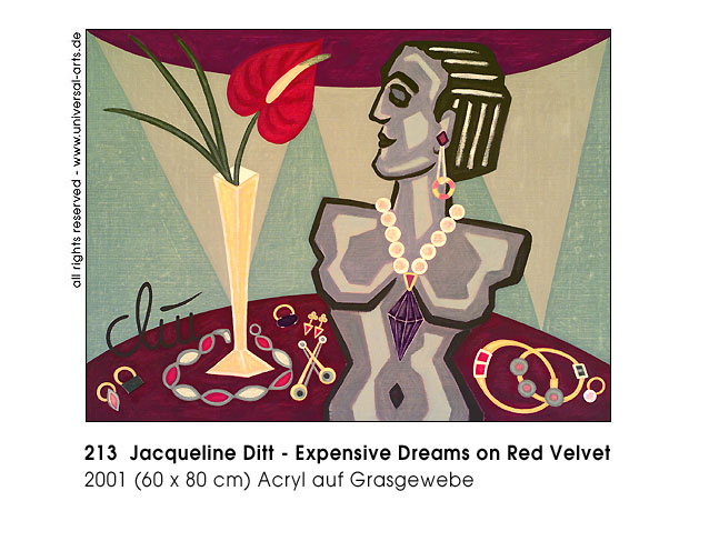 Jacqueline Ditt - Expensive Dreams on Red Velvet (Teure Träume auf rotem Samt)