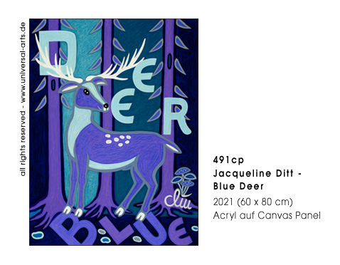Jacqueline Ditt - Blue Deer (Blauer Hirsch)