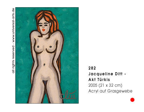 Jacqueline Ditt - Akt Trkis (Nude Turquoise)