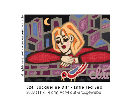 Jacqueline Ditt - Little red Bird (Kleiner roter Vogel)