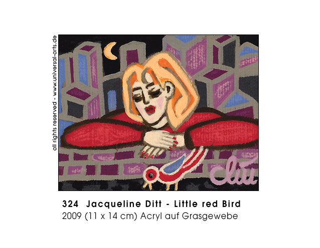 Jacqueline Ditt - Little red Bird (Kleiner roter Vogel)