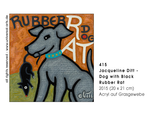 Jacqueline Ditt - Dog with Black Rubber Rat (Hund Mit schwarzer Gummiratte)