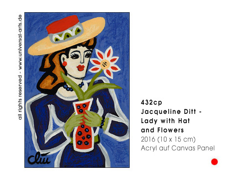 Jacqueline Ditt - Lady with Hat and Flower (Dame mit Hut und Blume)