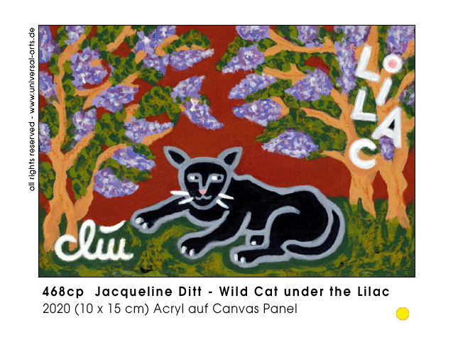 Jacqueline Ditt - Wild Cat under the Lilac (Wildkatze unter dem Flieder)