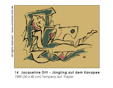 Jacqueline Ditt - Jngling auf dem Kanapee (Joung Boy on the Settee)