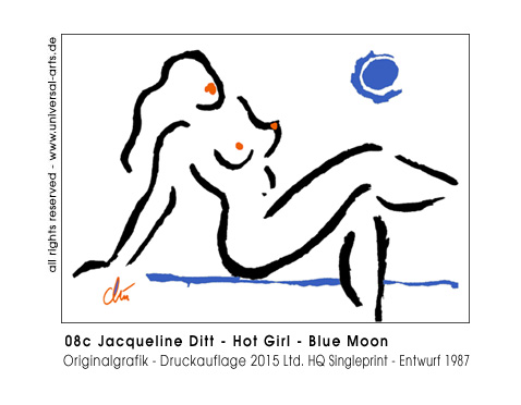 Jacqueline Ditt - Hot Girl - Blue Moon (Heisses Mädchen - Blauer Mond)