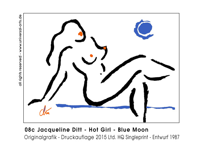 Jacqueline Ditt - Hot Girl - Blue Moon (Heisses Mädchen - Blauer Mond)