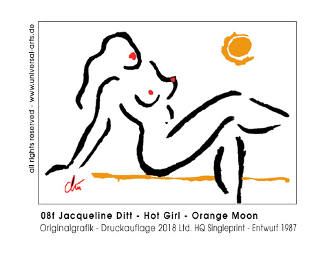 Jacqueline Ditt - Hot Girl  - Orange Moon (Heisses Mädchen - Orangener Mond)