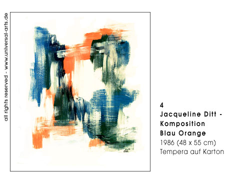 Jacqueline Ditt - Komposition Blau-Orange (Composition Blue-Orange)