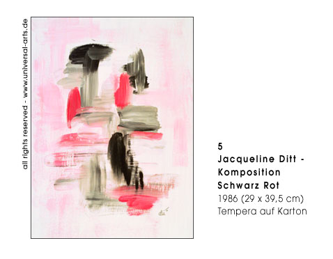 Jacqueline Ditt - Komposition Schwarz-Rot (Composition Black-Red)
