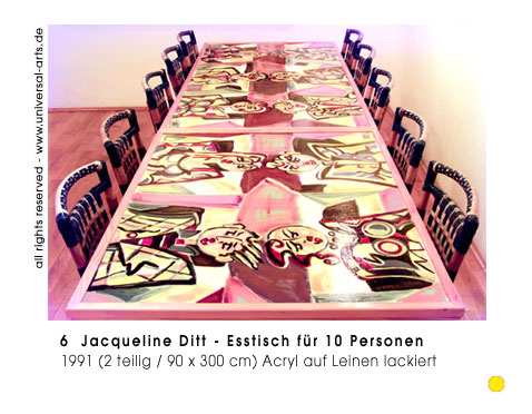 Jacqueline Ditt - Esstisch fr 10 Personen (Dining -Table for 10 Persons)