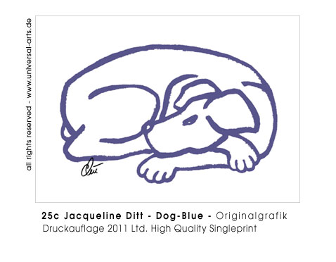 Jacqueline Ditt - Dog - Blue (Hund - Blau)