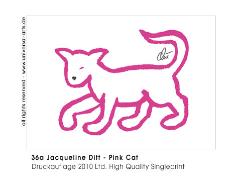 Jacqueline Ditt - Pink Cat (Rosa Katze)