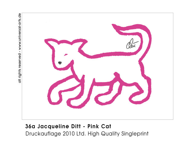 Jacqueline Ditt - Pink Cat (Rosa Katze)