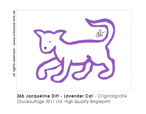Jacqueline Ditt - Lavender Cat (Lavendelfarbene Katze)