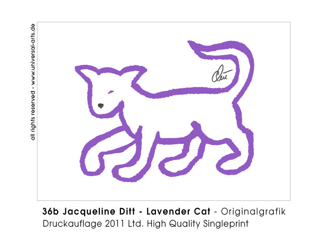 Jacqueline Ditt - Lavender Cat (Lavendelfarbene Katze)