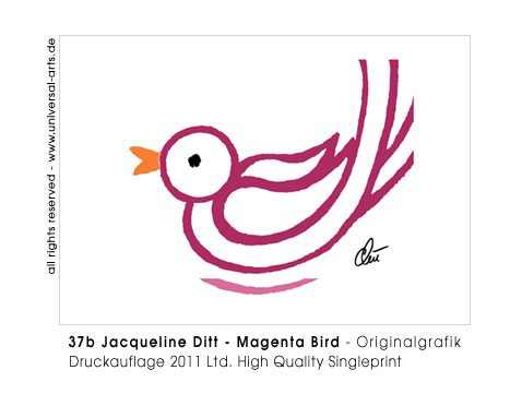 Jacqueline Ditt - Magenta Bird (Magentaroter Vogel)