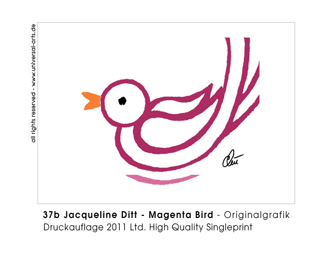 Jacqueline Ditt - Magenta Bird (Magentaroter Vogel)