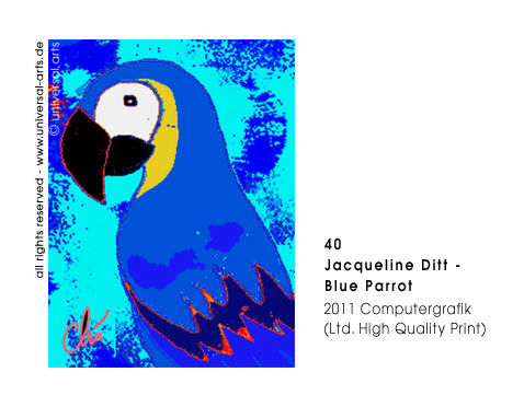 Jacqueline Ditt - Blue Parrot (Blauer Papagei)