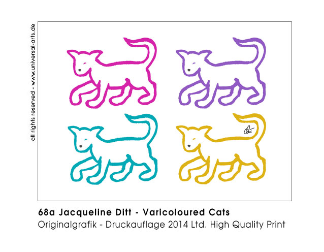 Jacqueline Ditt - Varicoloured Cats (Bunte Katzen)