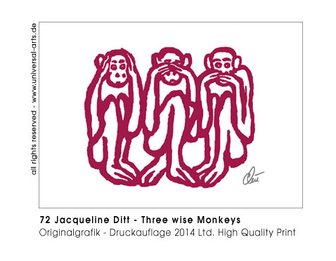 Jacqueline Ditt - Three wise Monkeys (Drei weise Affen)