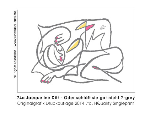 Jacqueline Ditt - Oder schläft sie gar nicht? - grey (Or isn't she sleeping ? - grey)