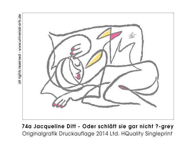Jacqueline Ditt - Oder schläft sie gar nicht? - grey (Or isn't she sleeping ? - grey)