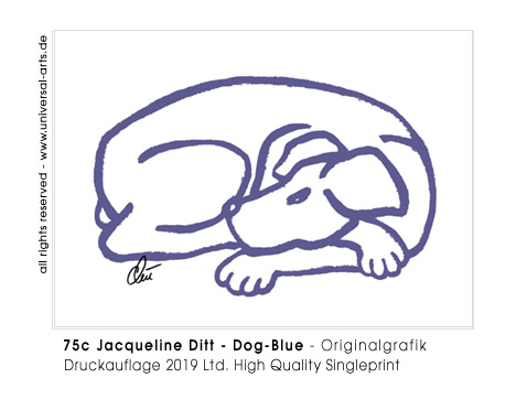 Jacqueline Ditt - Dog - Blau (Hund - Blue)