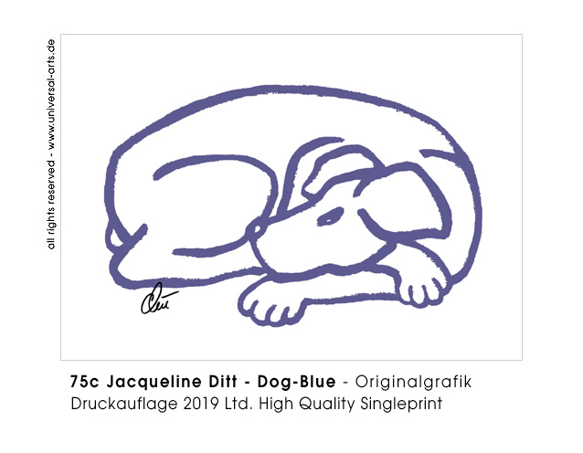Jacqueline Ditt - Jacqueline Ditt - Dog - Blau (Hund - Blue)