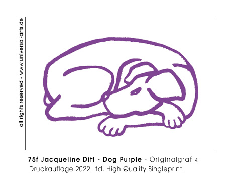Jacqueline Ditt - Dog - Purple (Hund - Purple)