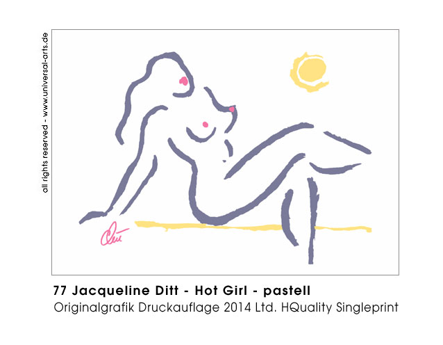 Jacqueline Ditt - Hot- Girl - pastell ((Heisses Mädchen - pastell)