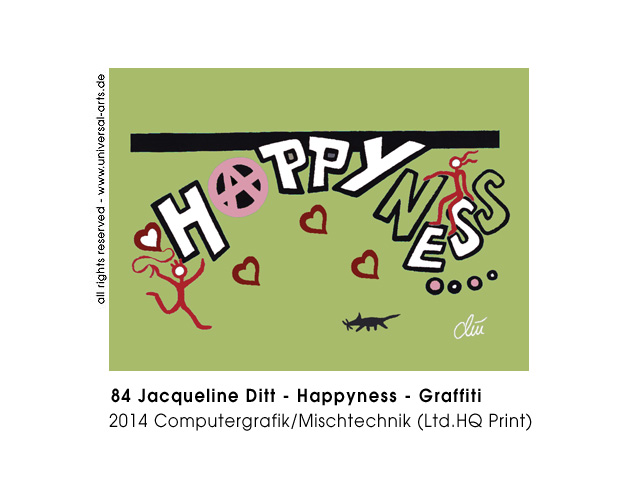 Jacqueline Ditt - Happyness - Graffiti (Glück - Wandmalerei)