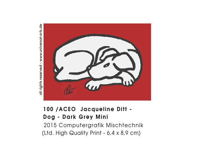 Jacqueline Ditt - Dog - Dark Grey Mini ( Hund - Dunkelgrau Mini)