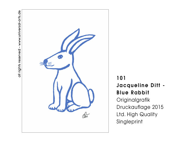 Jacqueline Ditt - Blue Rabbit (Blauer Hase)