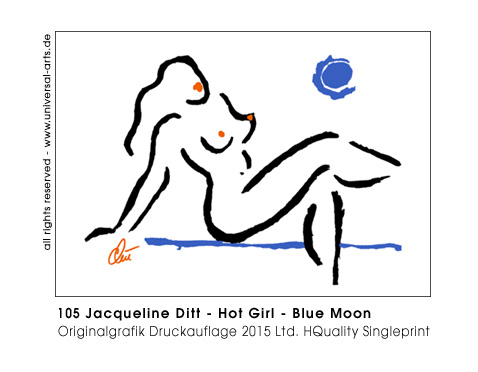 Jacqueline Ditt -  Hot Girl - Blue Moon (Heisses Mädchen - Blauer Mond)