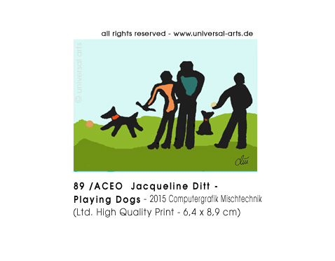 Jacqueline Ditt - Playing Dogs ( Spielende Hunde)