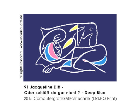 Jacqueline Ditt - Oder schläft sie gar nicht ? - Deep Blue (Or isn't she sleeping ? Deep Blue)