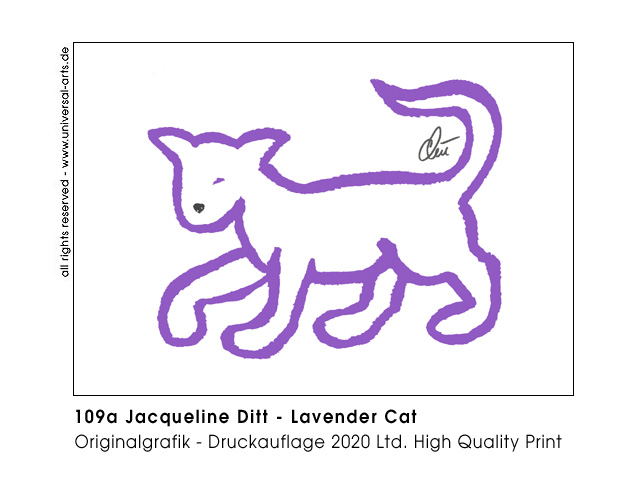 Jacqueline Ditt - Lavender Cat (Lavendelfarbene Katze)