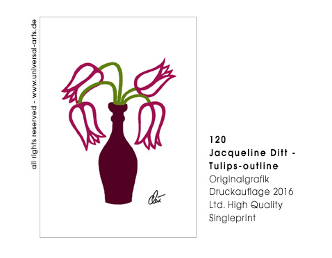 Jacqueline Ditt - Tulips - outline (Tulpen - outline)