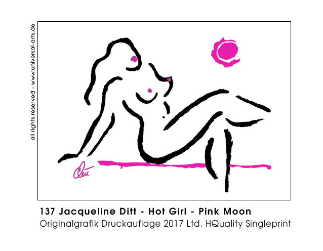 Jacqueline Ditt - Hot Girl - Pink Moon (Heisses Mädchen - Rosa Mond)