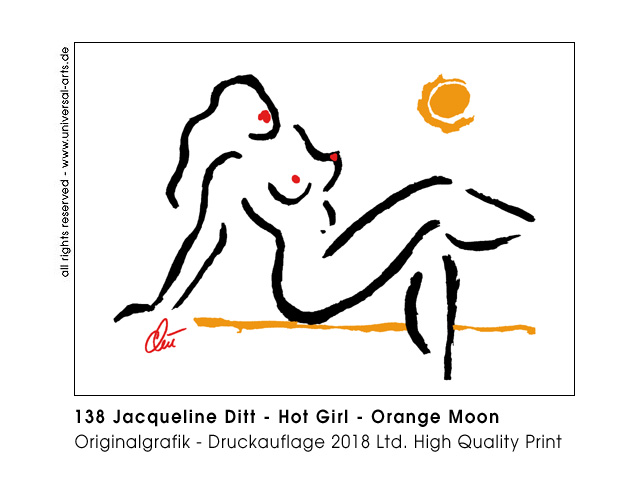 Jacqueline Ditt - Hot Girl - Hot Girl - Orange Moon (Heisses Mädchen - Orangener Mond)