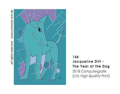 Jacqueline Ditt -  The Year of the Dog - blue (Das Jahr des Hundes - blau)