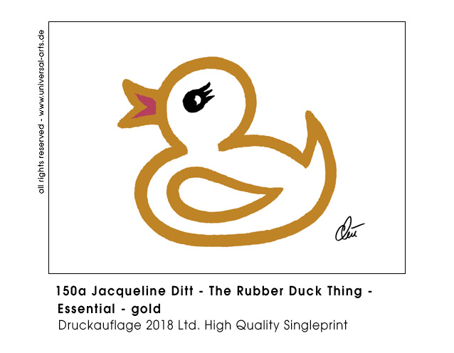 Jacqueline Ditt - The Rubber Duck Thing - Essential gold (Die Gummienten Sache - Essenziell gold)