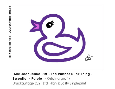 Jacqueline Ditt - The Rubber Duck Thing - Essential  purple (Die Gummienten Sache - Essenziell  lila)