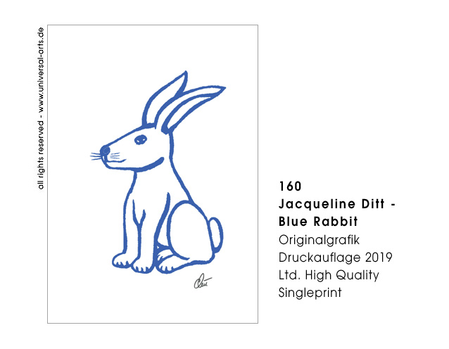 Jacqueline Ditt - Blue Rabbit (Blauer Hase)