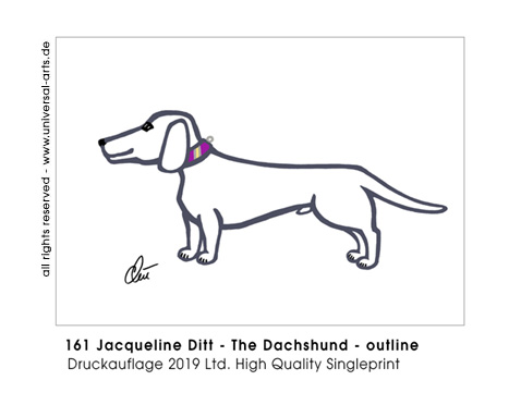 Jacqueline Ditt - The Dachshund - outline (Der Dachshund - outline)