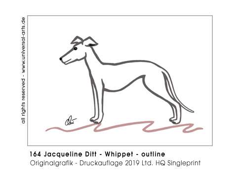 Jacqueline Ditt - Whippet - outline (Windhund - outline)
