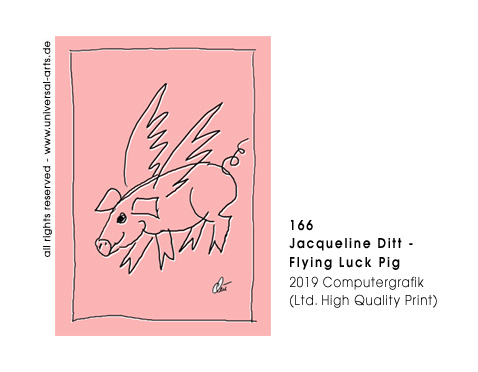 Jacqueline Ditt - Flying Luck Pig (Fliegendes Glücksschwein)