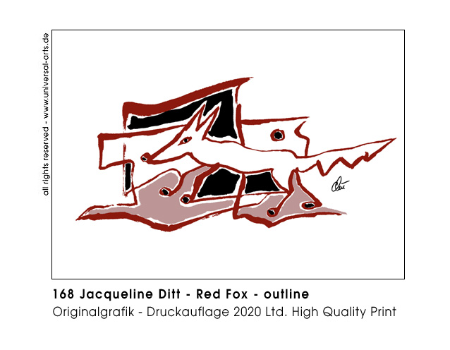 Jacqueline Ditt - Red Fox - outline (Roter Fuchs - outline)